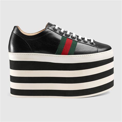 black gucci trainers|gucci platform trainers.